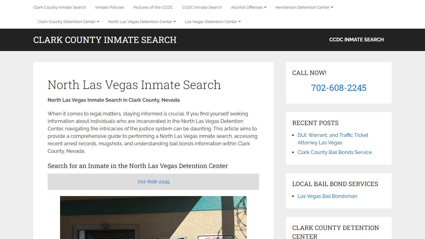 North Las Vegas Inmate Search - Clark County Inmate Search